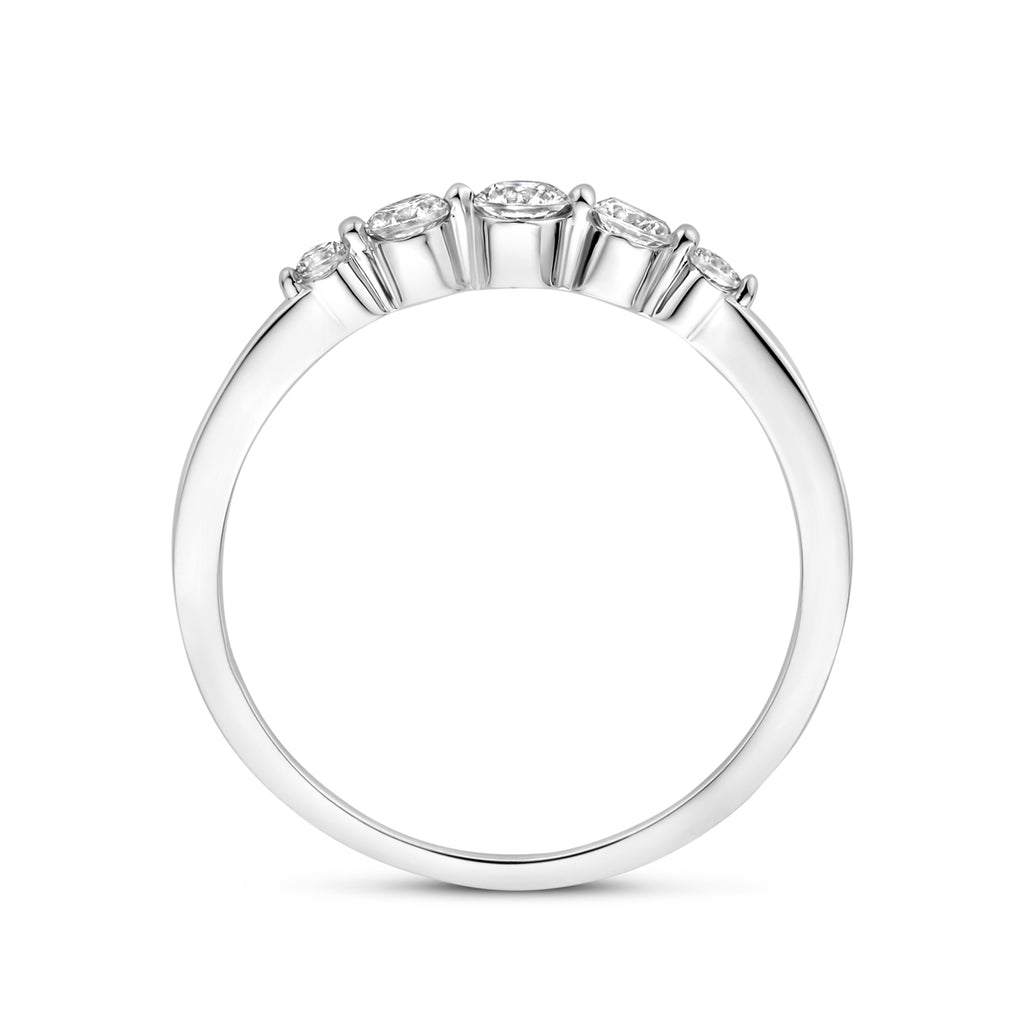 Ring Zirkonia Silber rhodiniert