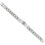 graveerarmband poli/mat plaat 12 mm 21,5 + 1,5 cm edelstaal