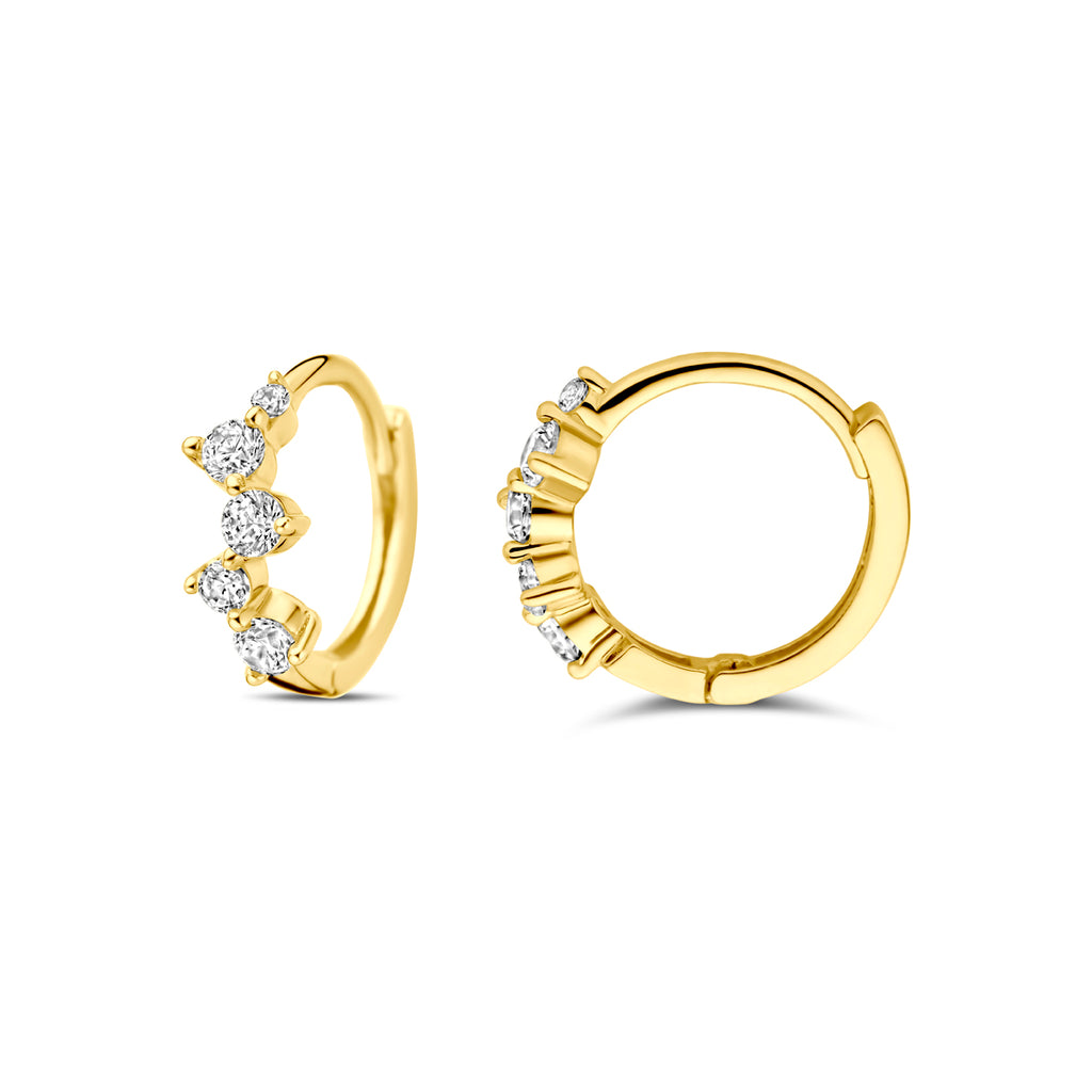 Creolen Zirkonia 10,5 mm 14K Gelbgold