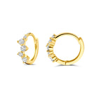 Creolen Zirkonia 10,5 mm 14K Gelbgold