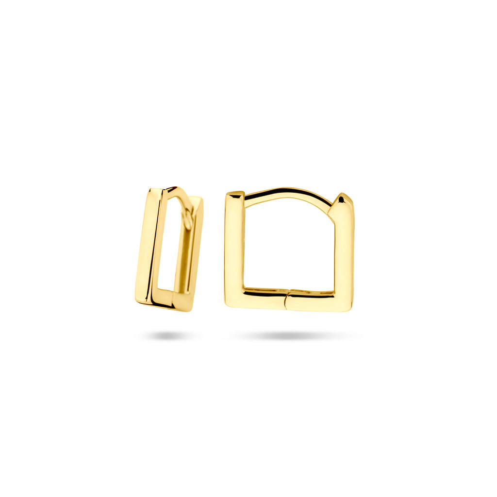 klapoorringen 11,5 mm 1 micron zilver verguld (geel)
