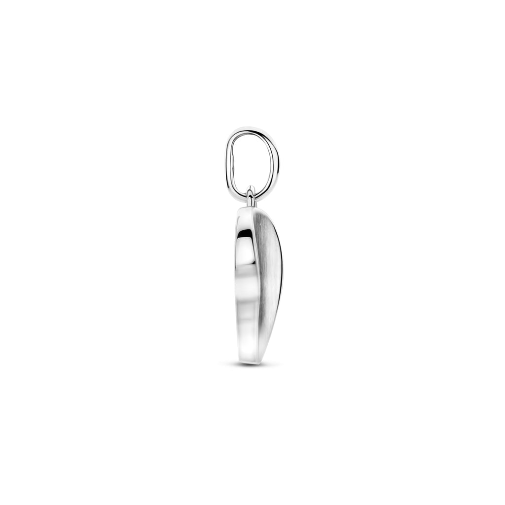 hanger hartje zirkonia poli/mat 11,5 mm zilver gerhodineerd