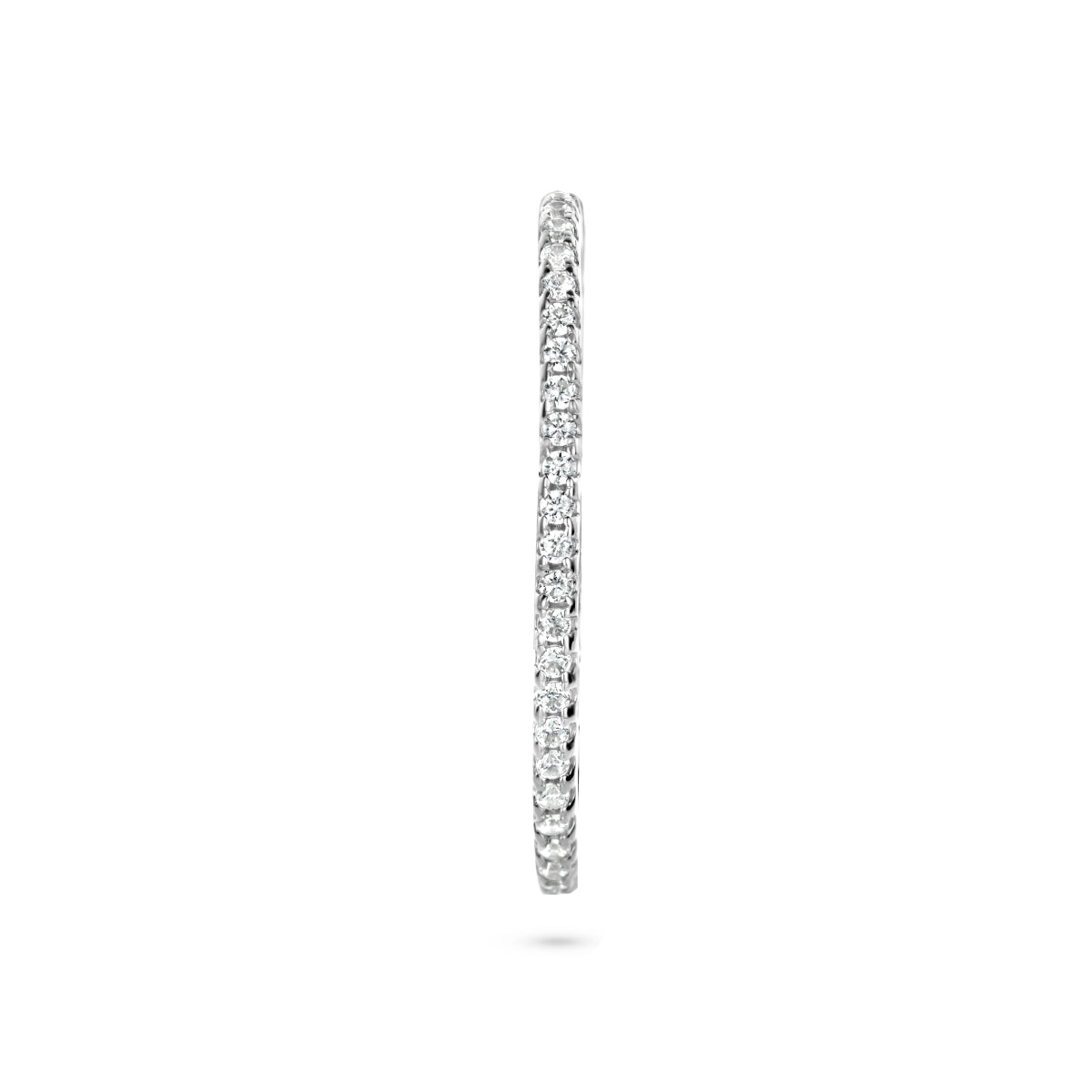 Suspender-Ohrring Zirkonia 21 mm Silber rhodiniert