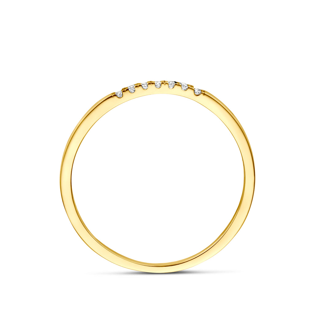 ring zirkonia 14K geelgoud