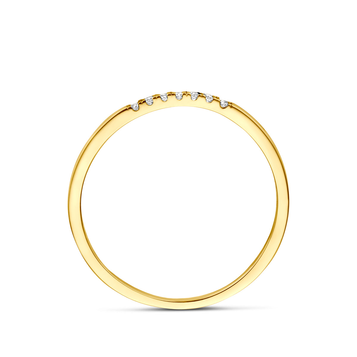 ring zirkonia 14K geelgoud
