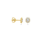 oorknoppen lab grown diamant 0.43ct (2x 0.217ct) f vs 6,5 mm 14K geelgoud