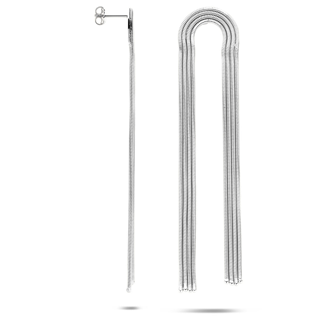 oorhangers 91 mm zilver gerhodineerd