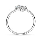 Ring Trilogie Zirkonia Silber rhodiniert