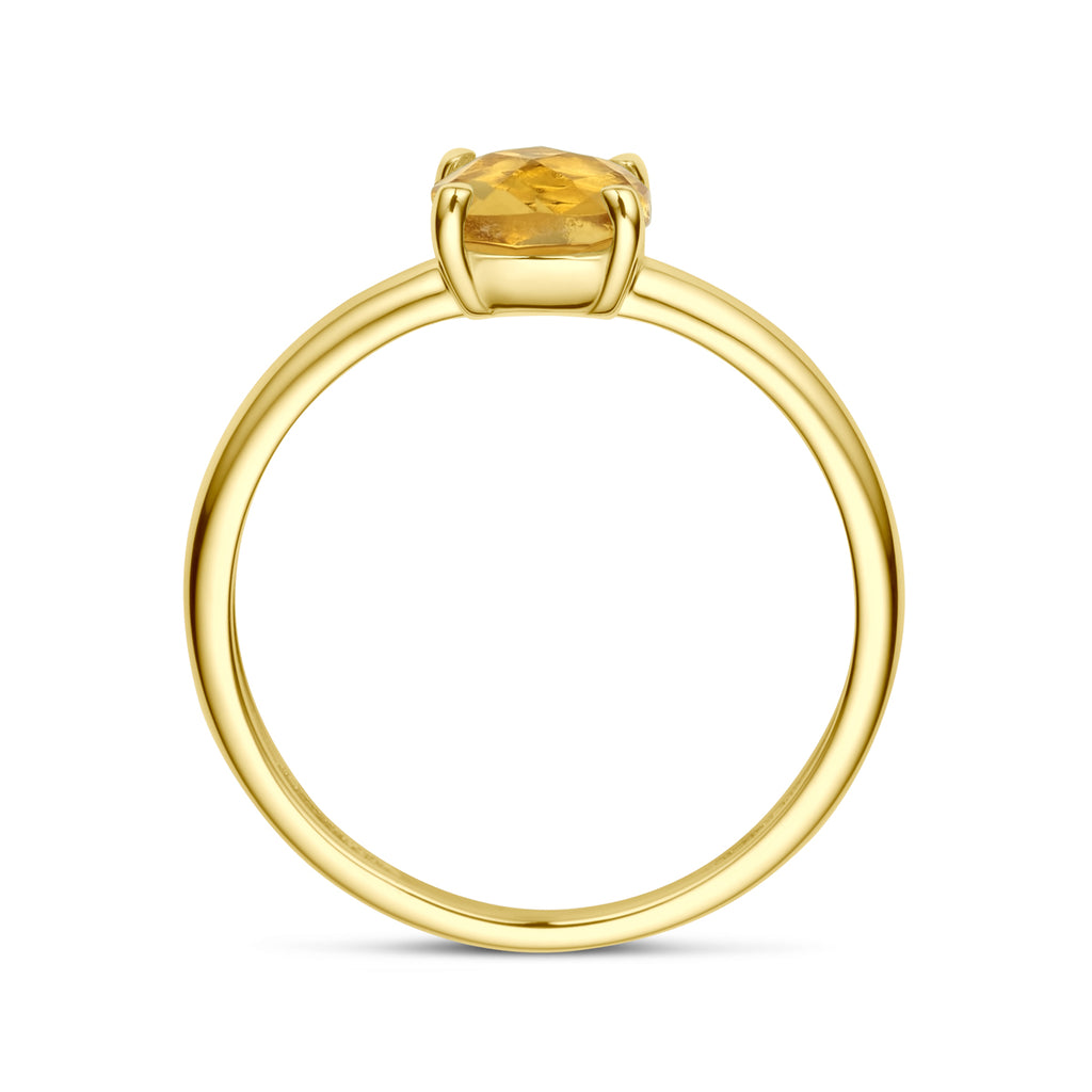 ring citrien 14K geelgoud