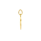 Gravuranhänger poliert/matt 18 mm 14K Gelbgold