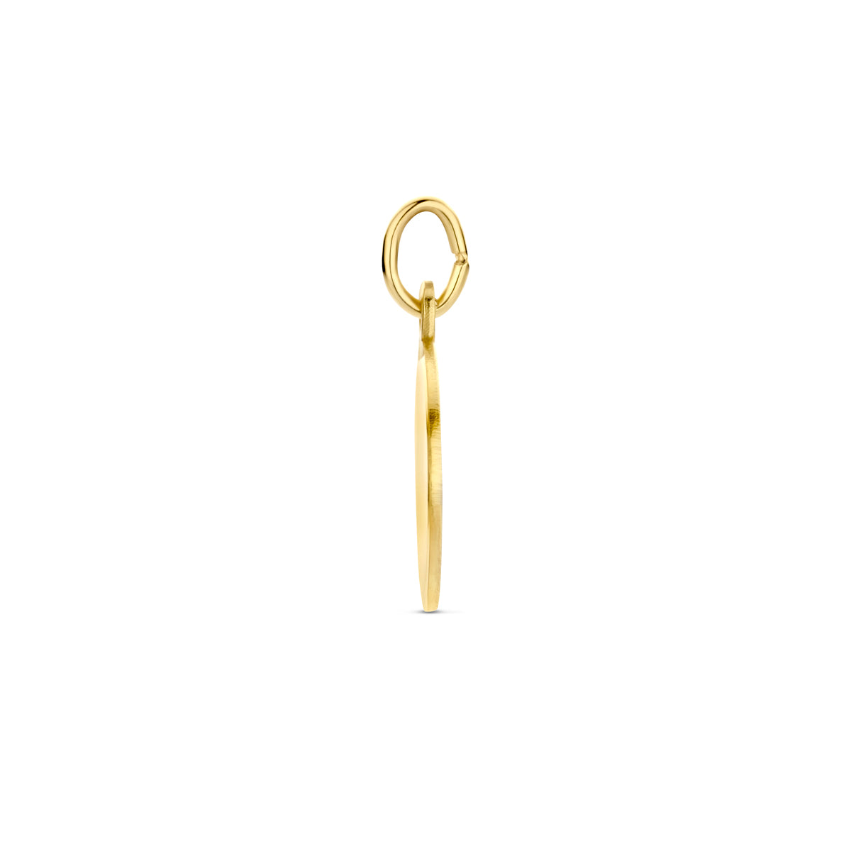 Gravuranhänger poliert/matt 18 mm 14K Gelbgold