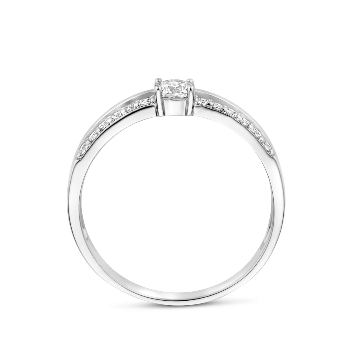 Ring Zirkonia Silber rhodiniert