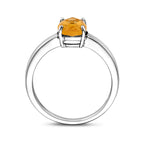 ring citrien zilver gerhodineerd