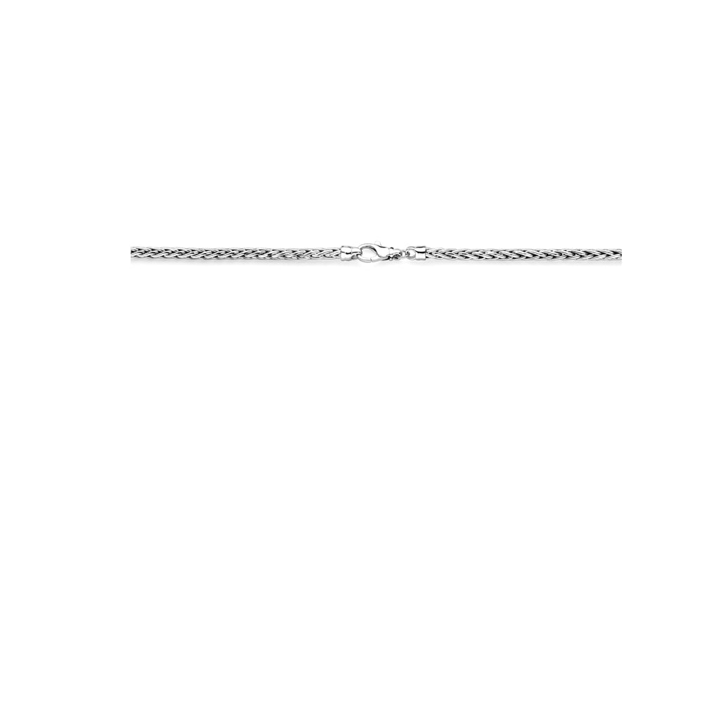 Halskette Fuchsschwanz 4,0 mm 43 cm Silber rhodiniert