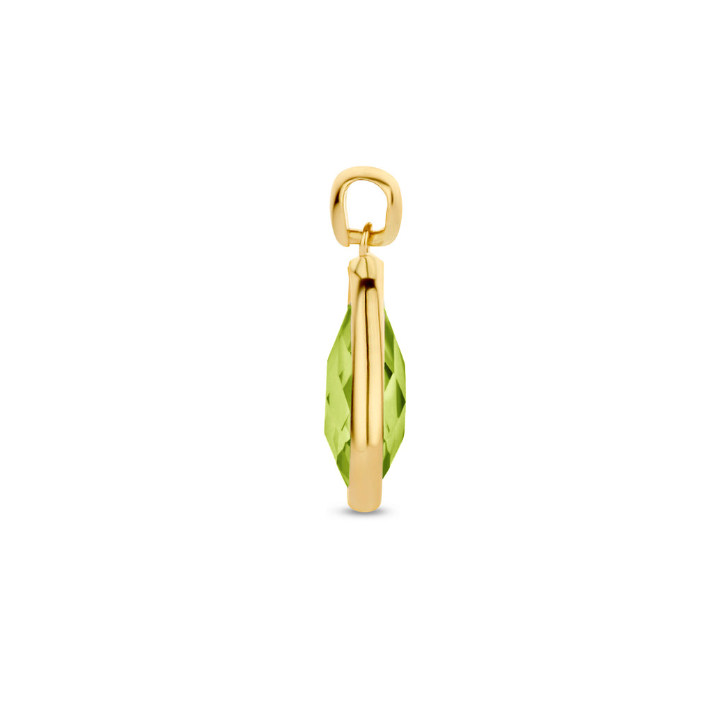 Anhänger grüner Quarz 14K Gelbgold