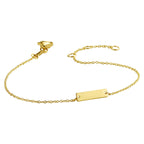 graveerarmband plaat 3 mm 15,5 - 16,5 - 17,5 cm 14K geelgoud