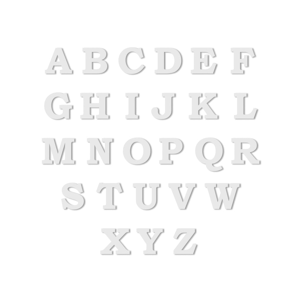 oorknop letter zilver gerhodineerd