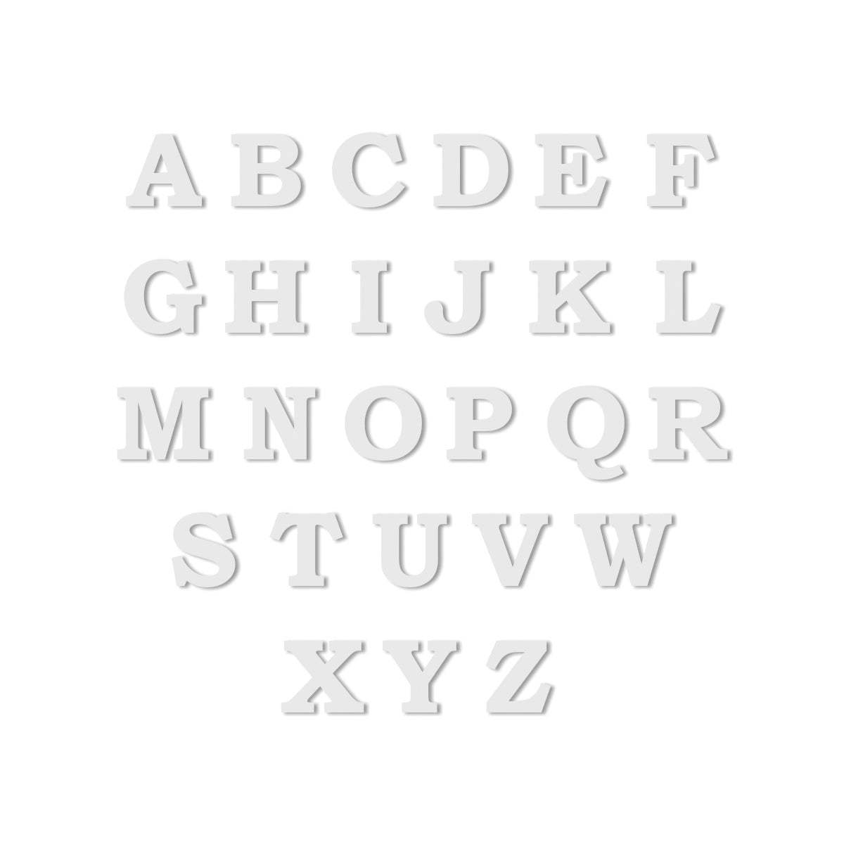 oorknop letter zilver gerhodineerd
