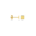 Ohrstecker quadratisch 3,5 mm 14K Gelbgold
