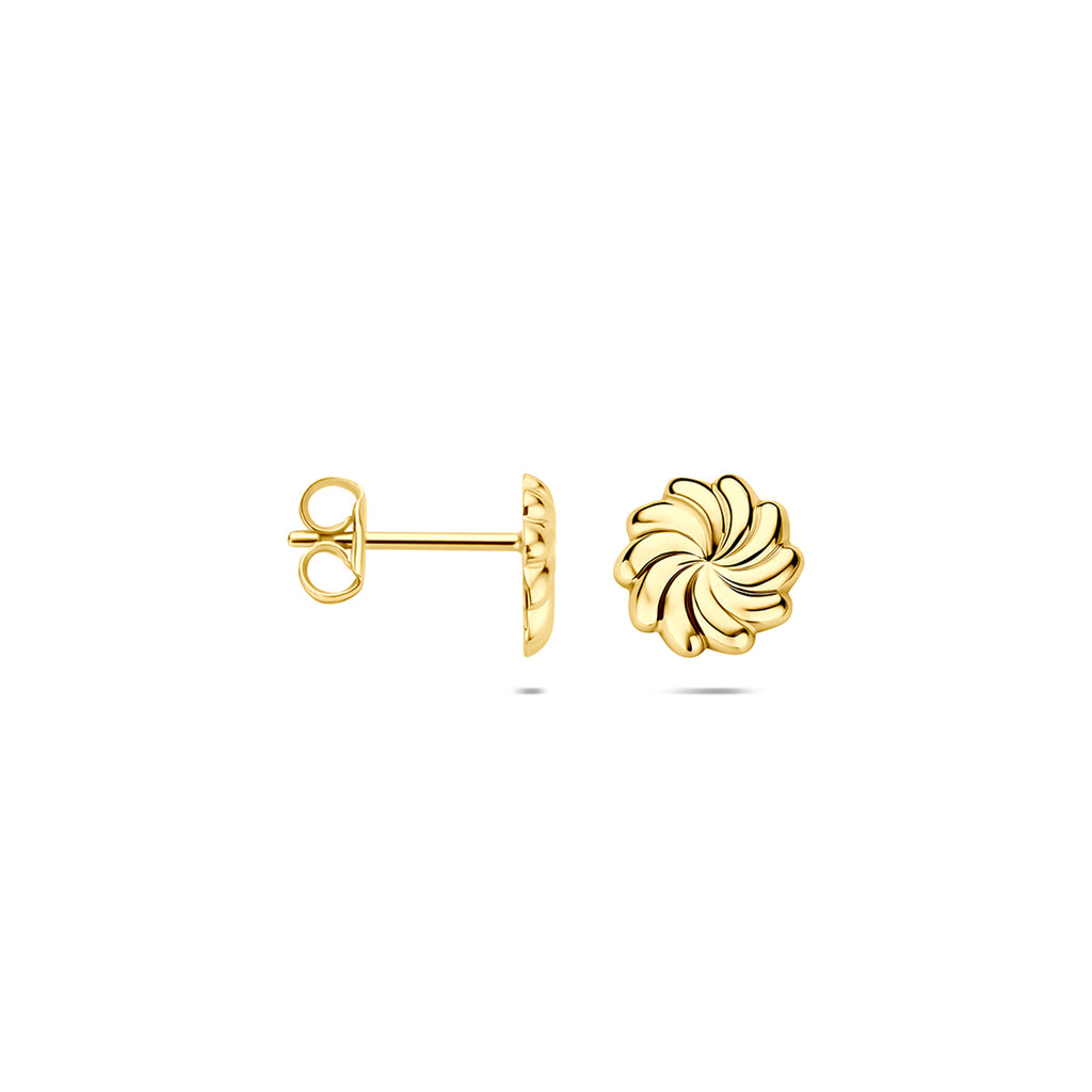 oorknoppen 14K geelgoud - gedraaid