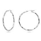 oorringen gedraaid 2,0 mm zilver gerhodineerd
