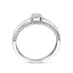 Ring Zirkonia Silber rhodiniert