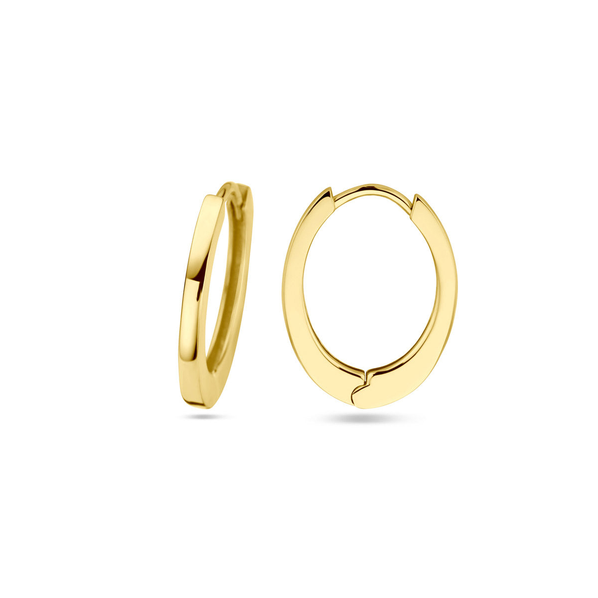 klapoorringen 17 mm 14K geelgoud