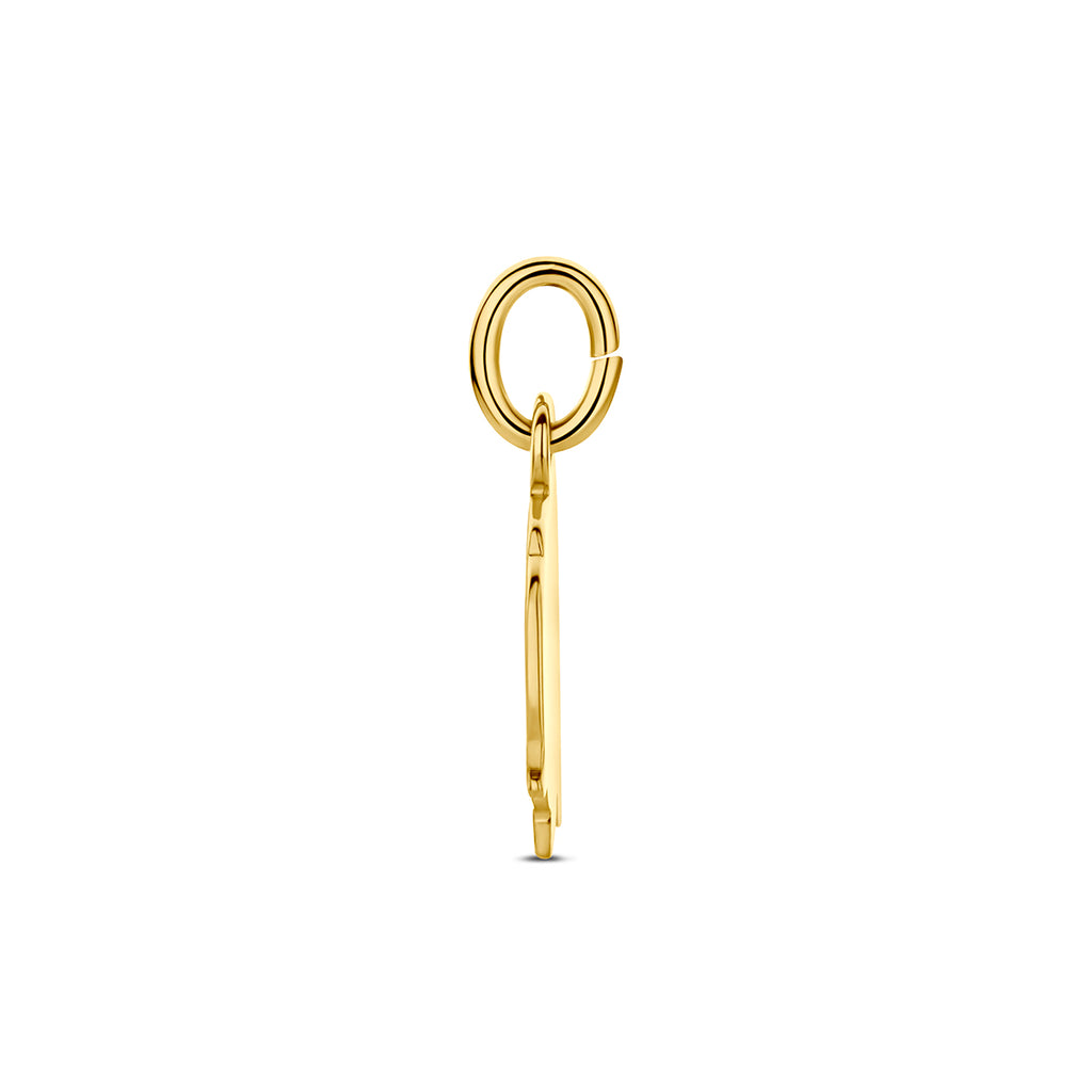 Anhänger Mädchen, poliert/matt, 10,5 mm, 14K Gelbgold
