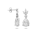 Ohrhänger Zirkonia 23 mm Silber rhodiniert