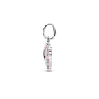 Anhänger Emaille Herz Zirkonia 15 mm Silber rhodiniert