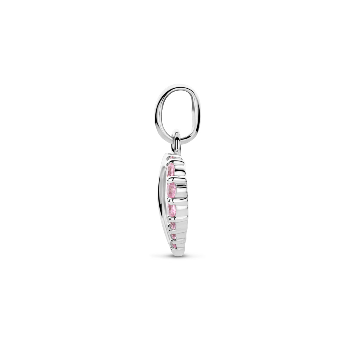 Anhänger Emaille Herz Zirkonia 15 mm Silber rhodiniert