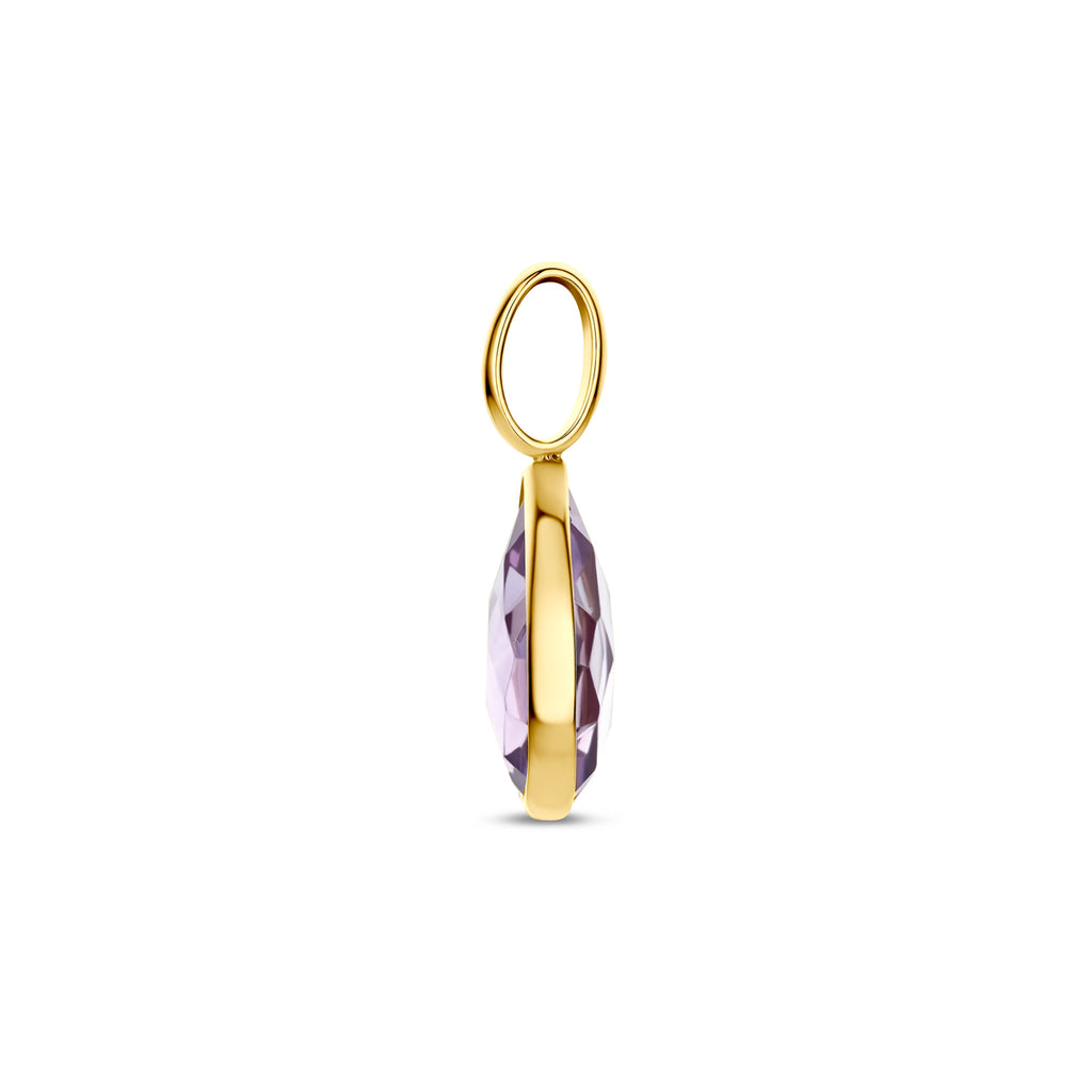 9k hanger amethist 10,5 mm 9K geel