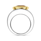 ring citrien 14K goud en zilver