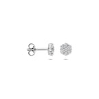 Ohrstecker Zirkonia 6 mm Silber rhodiniert