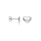 oorknoppen gescratcht 7,5 mm zilver gerhodineerd