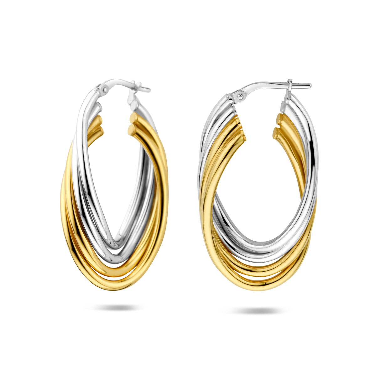 oorringen 35,5 mm 1 micron zilver verguld (geel/rhodium)