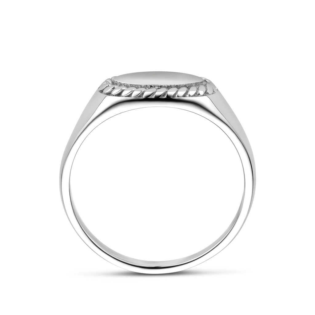 Gravurring oval Silber rhodiniert
