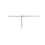 collier gourmette 2,6 mm 40 + 4 cm zilver gerhodineerd