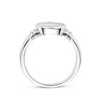 Ring Perlmutt Silber rhodiniert