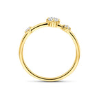 ring lab grown diamant 0.25ct h si 14K geelgoud