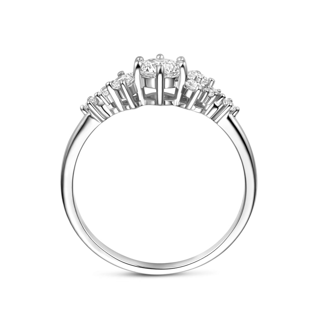 ring zirkonia zilver gerhodineerd