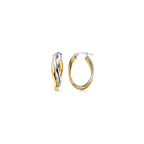 Ohrringe 1 Mikron Silber vergoldet (Gelb/Rhodium)