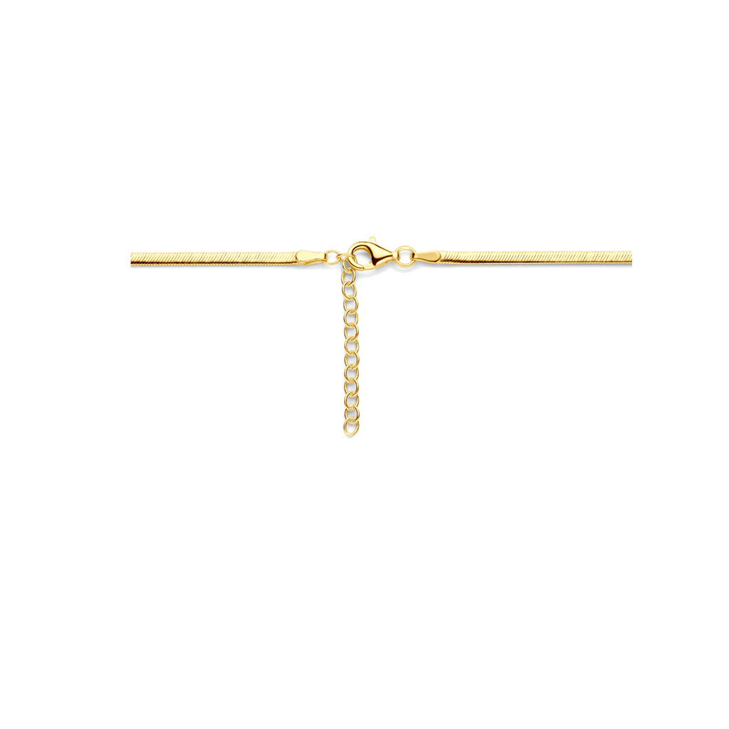 collier gourmette 2,2 mm 40 + 4 cm 3 micron zilver verguld (geel)