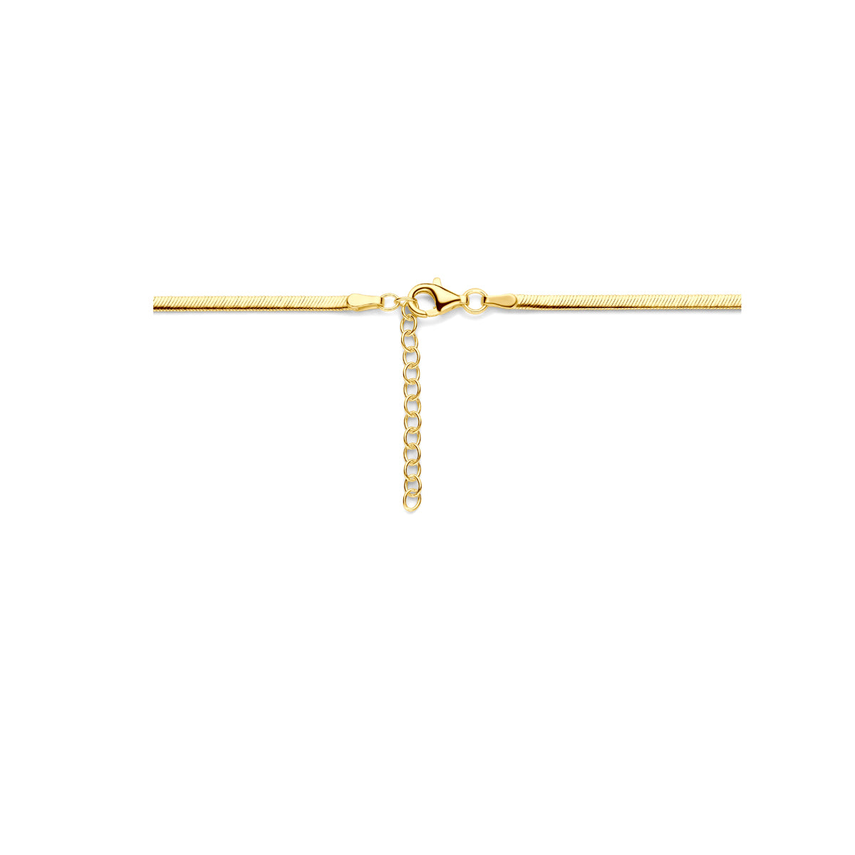 collier gourmette 2,2 mm 40 + 4 cm 3 micron zilver verguld (geel)