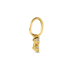 hanger zirkonia 9 mm 14K geelgoud