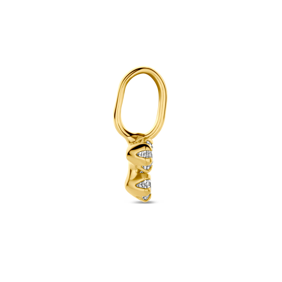 hanger zirkonia 9 mm 14K geelgoud