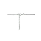Halskette Schlange flach 2,0 mm 40 + 4 cm Silber rhodiniert