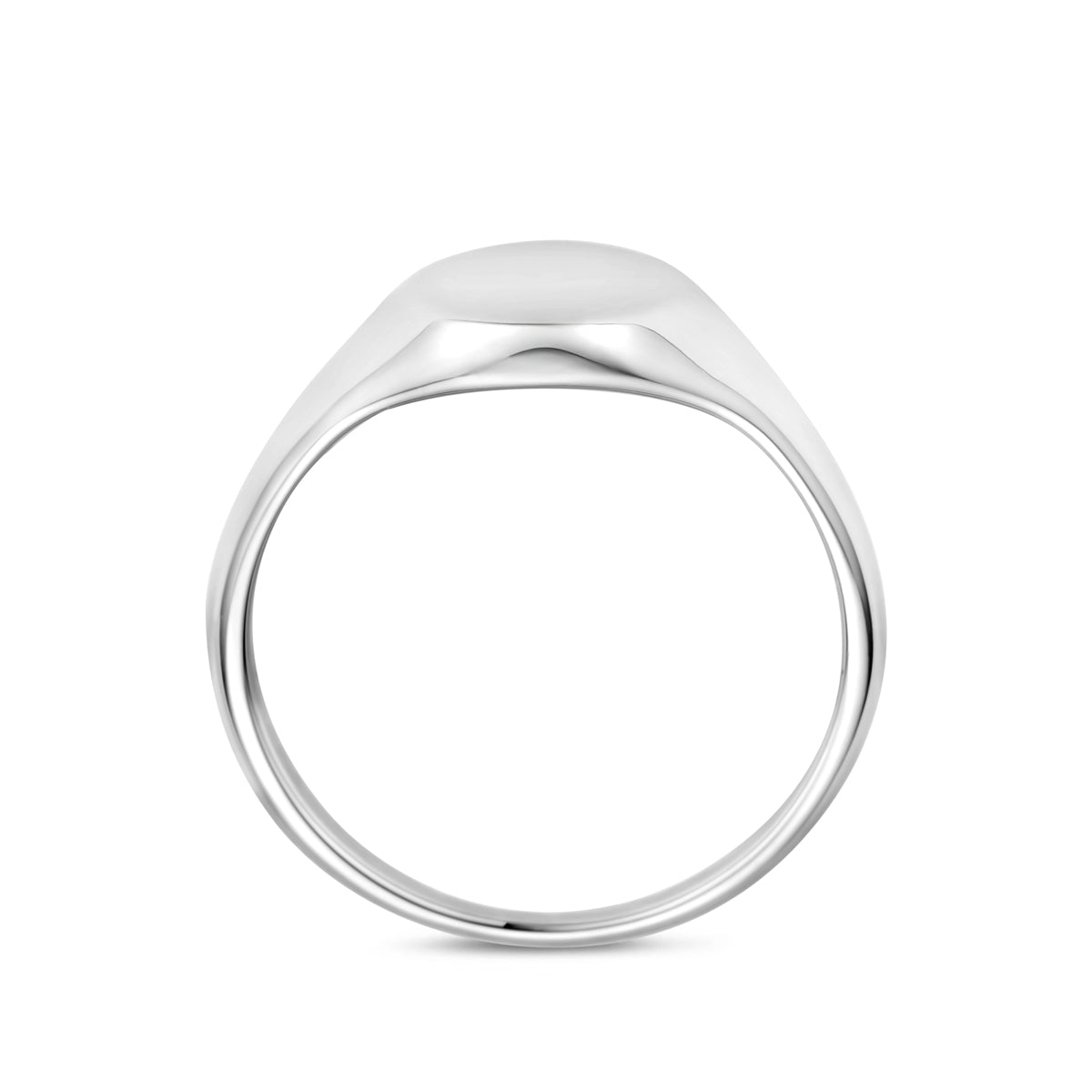 Gravurring oval Silber rhodiniert