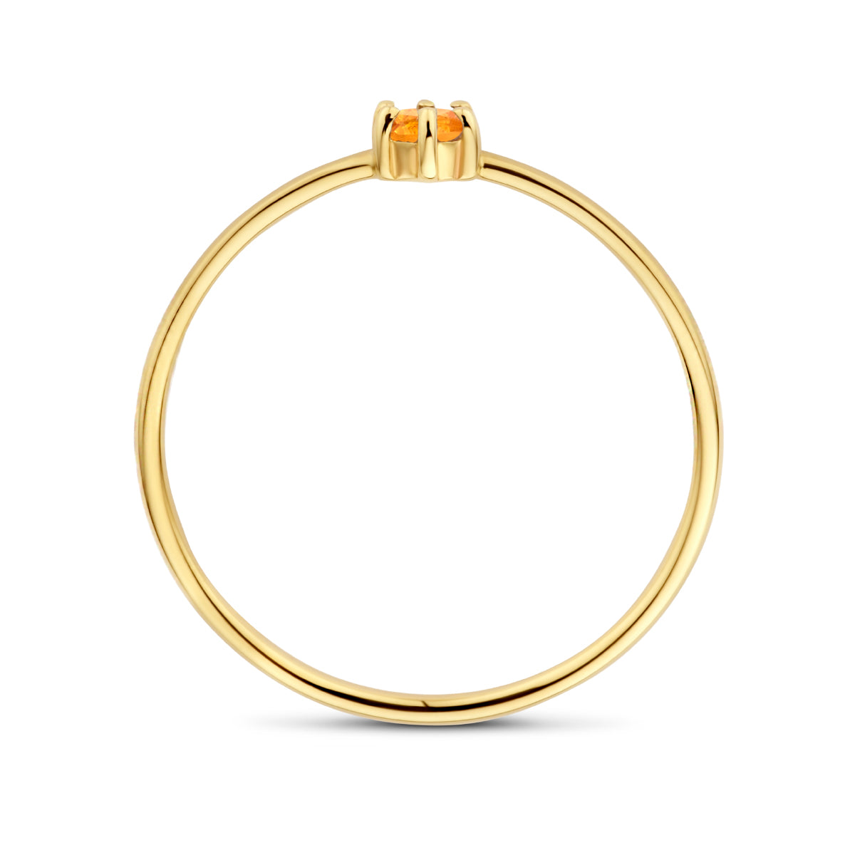 Ring mit Geburtsstein November Citrin 14K Gelbgold
