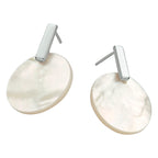 oorhangers parelmoer zilver gerhodineerd